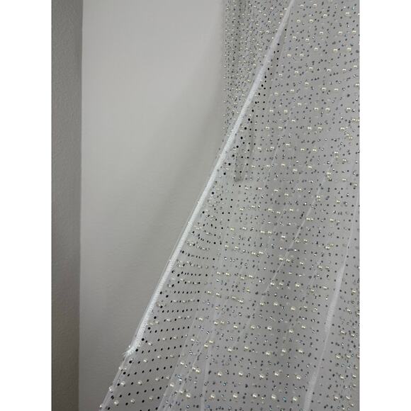 Beach Bunny Champagne Nights Mesh Dress Embellished Evening Statement Nude Sz L - Picture 13 of 13